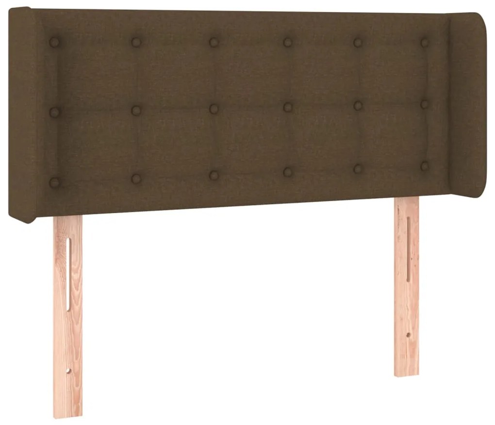 vidaXL Κεφαλάρι με Πτερύγια Σκούρο Καφέ 83x16x78/88 εκ. Υφασμάτινο