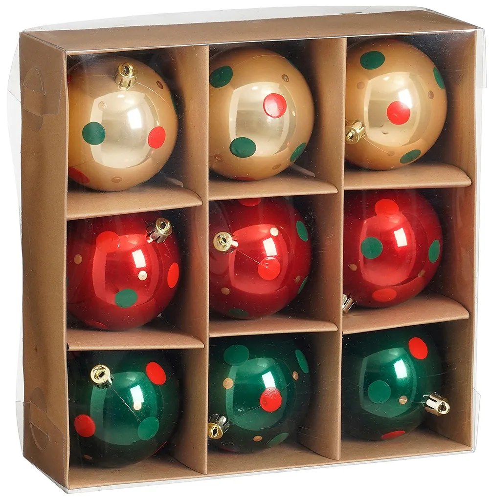 Χριστουγεννιάτικες Μπάλες (Σετ 9τμχ) Edelman 1170815