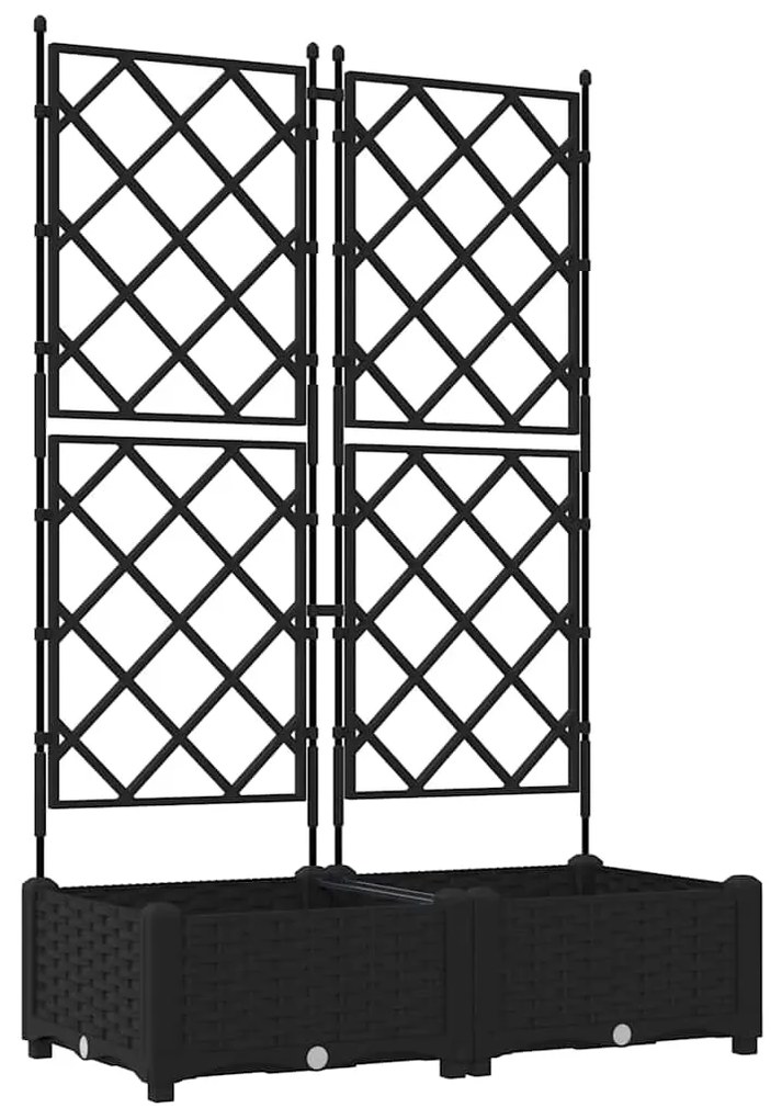vidaXL Κηποτινάκι με Τρέλα Μαύρο 80 x 40 x 125.5 εκ. PP