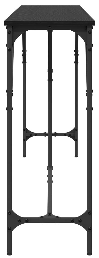 vidaXL Κονσόλα Μαύρη Δρυς 200x29x75 εκ. Επεξεργασμένο Ξύλο