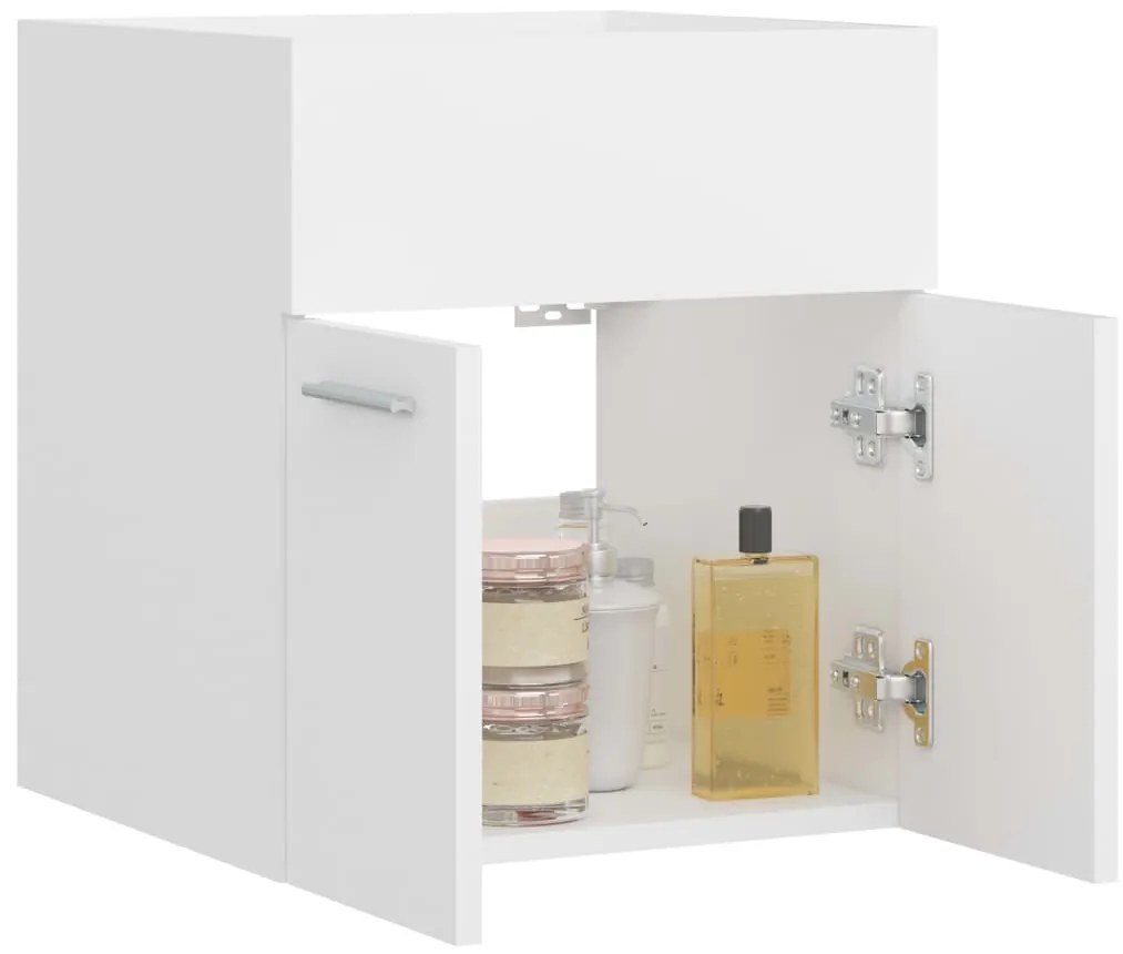 vidaXL Ντουλάπι Νιπτήρα Λευκό 41x38,5x46 εκ. από Επεξεργασμένο Ξύλο