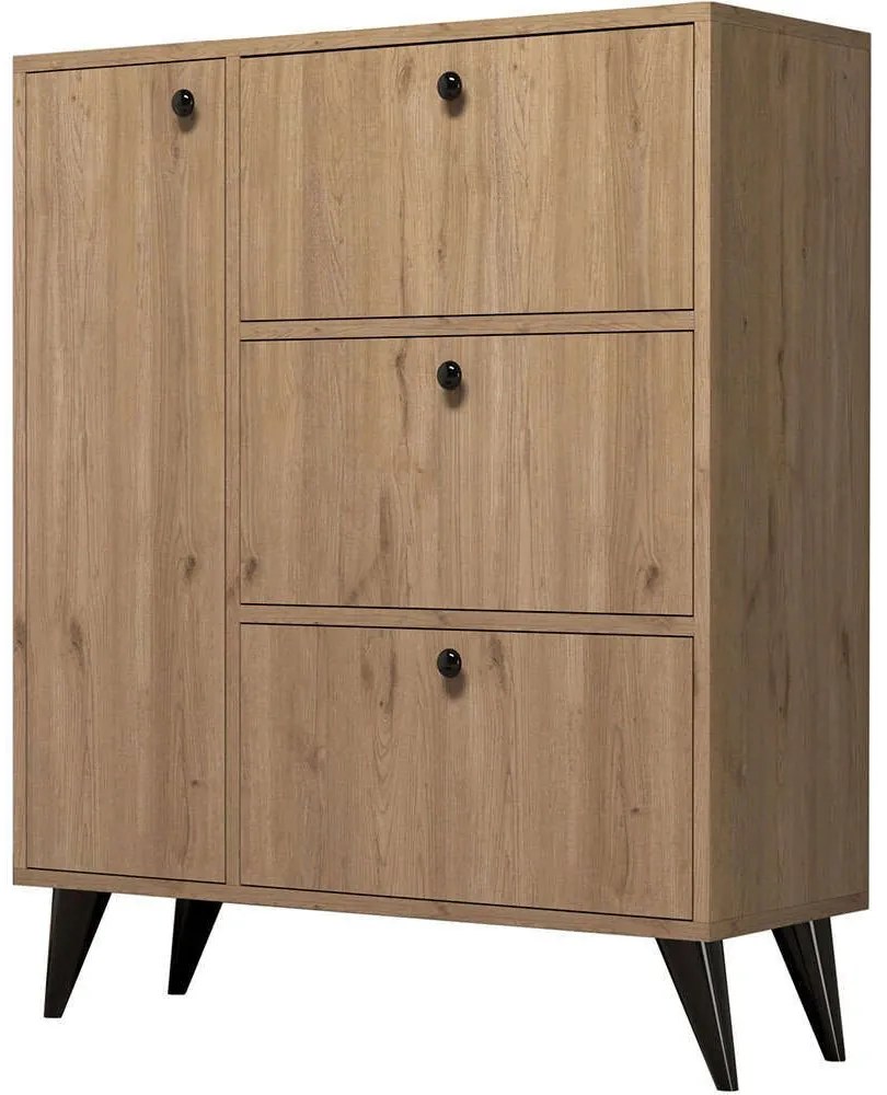 Παπουτσοθήκη Bella 389MZA1302 90x35x105cm Oak Πλαστικό,Μοριοσανίδα
