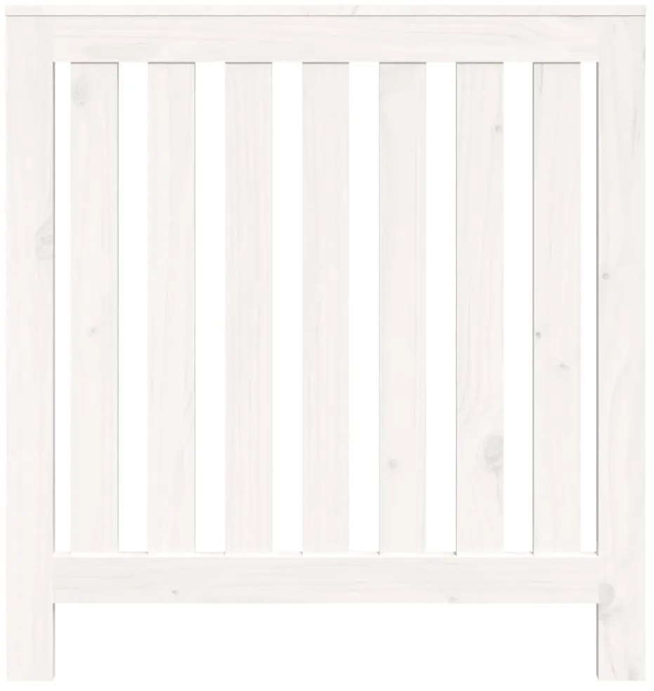 vidaXL Κάλυμμα Καλοριφέρ Λευκό 79,5x19x84 εκ. από Μασίφ Ξύλο Πεύκου