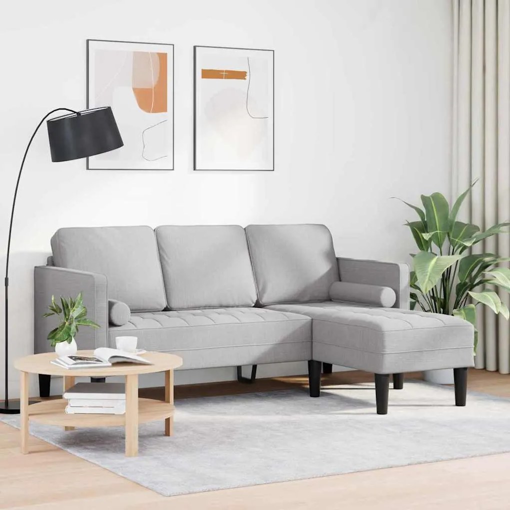 vidaXL Σετ Καναπέ Σκούρο γκρι 173 x 131 x 67 εκ ύφασμα