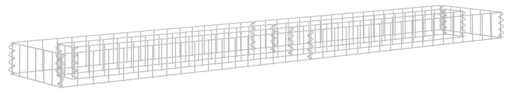 vidaXL Συρματοκιβώτιο-Γλάστρα Υπερυψωμένη 180x30x10 εκ. Γαλβ. Χάλυβας