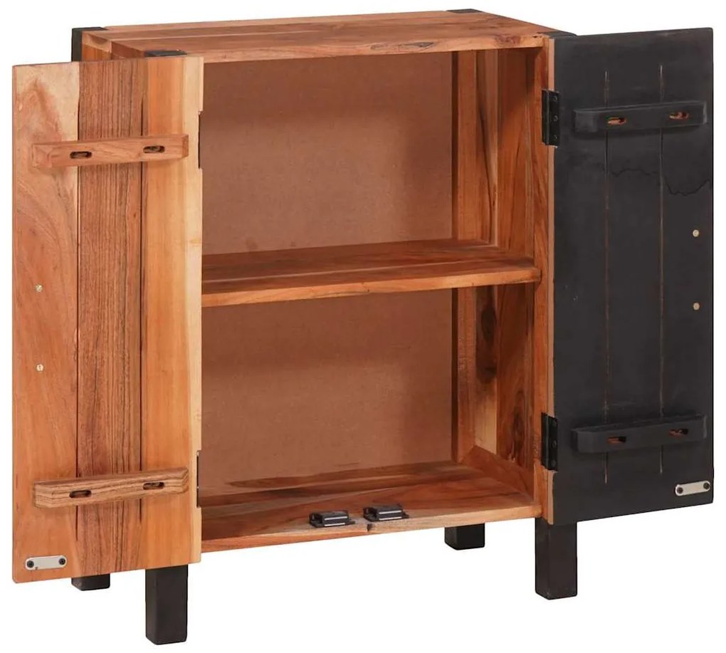 vidaXL Πλαϊνό γραφείο 3 pcs Καφέ 55 x 30 x 75 εκ Μασίφ ξύλο ακακίας