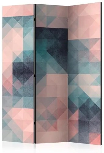 Διαχωριστικό με 3 τμήματα - Pixels (Green and Pink) [Room Dividers]