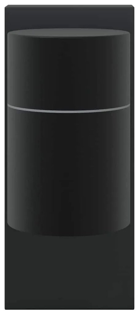 vidaXL Φωτιστικό Τοίχου Για Εξωτερικούς Χώρους 2 pcs Μαύρο