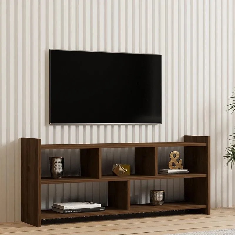 Έπιπλο τηλεόρασης Kapri καρυδί 120x28x55 εκ. 120x28x55 εκ.