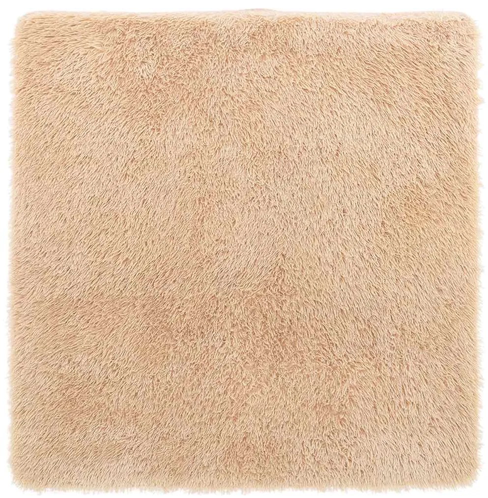 Χαλί Shaggy με Ψηλό Πέλος NAVARRA Μπεζ 160x160 εκ. πολυεστέρας - Μπεζ