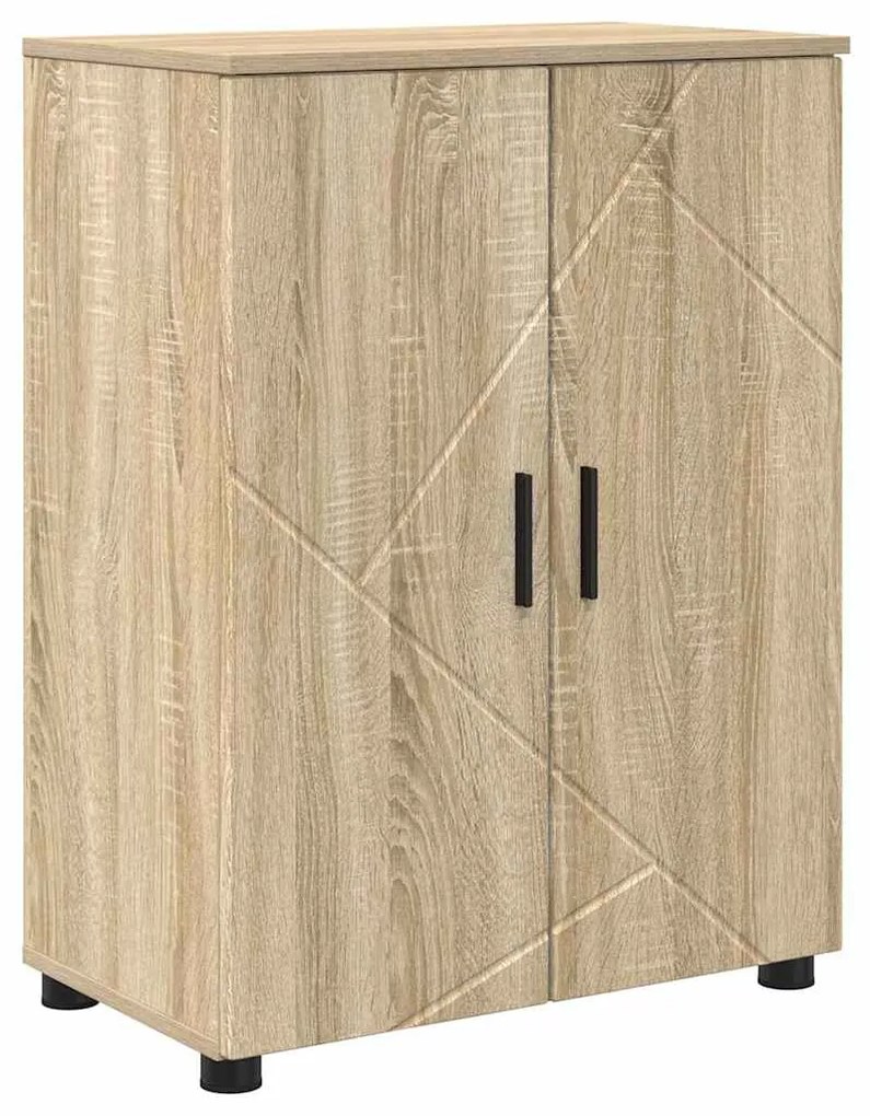 vidaXL Ντουλάπι Μπάνιου με αποθήκευση Δρύς Sonoma 60 x 35 x 80 εκ