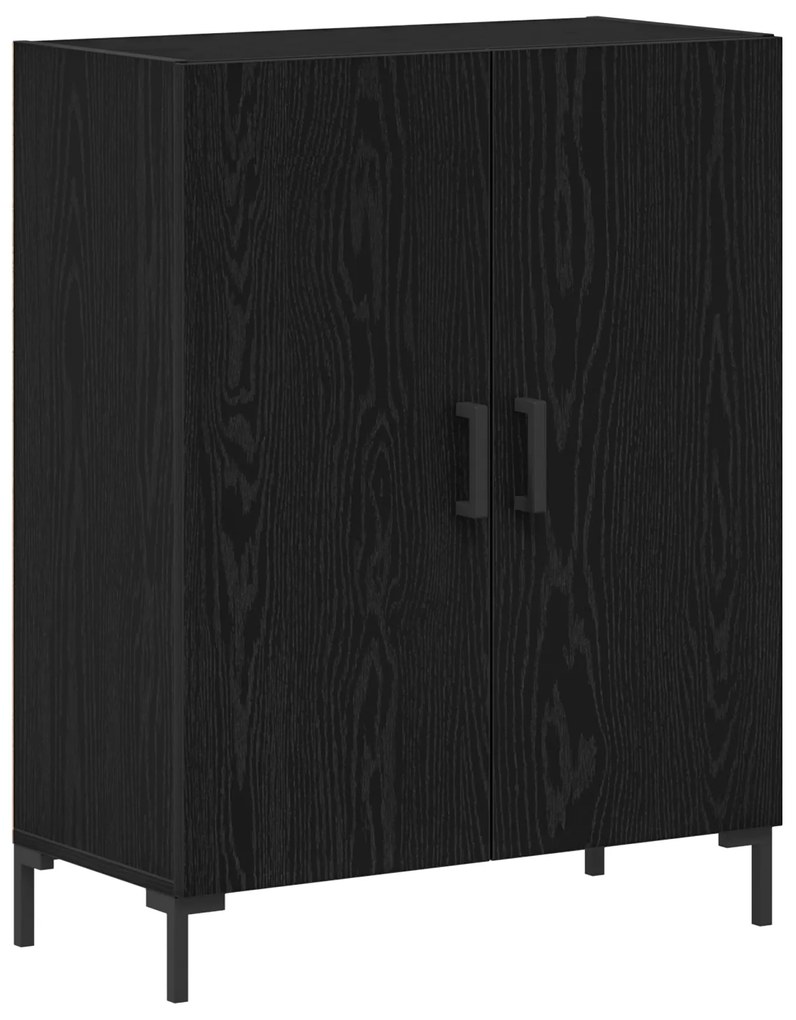 vidaXL Μπουφές Μαύρη Δρυ 69.5x34x180 εκ Επεξεργασμένο Ξύλο