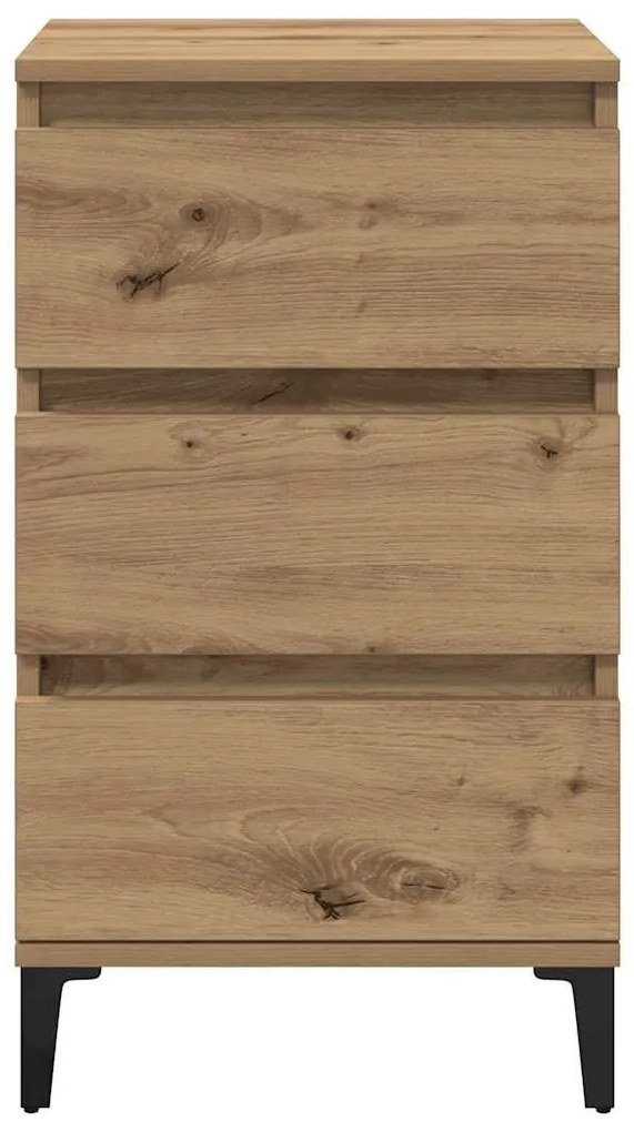 vidaXL Κομοδίνο artisan δρυς 40 x 35 x 70 εκ. Επεξεργασμένο ξύλο
