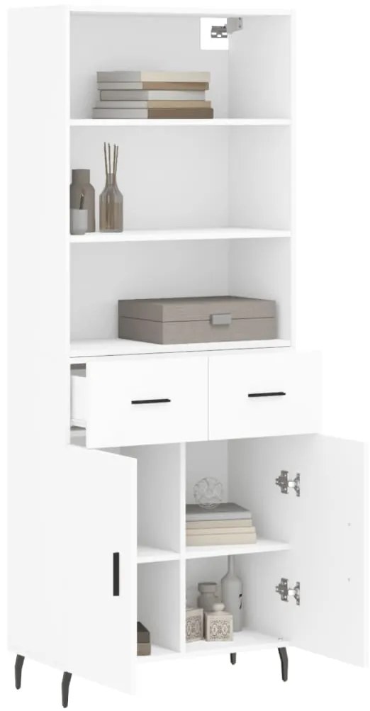 vidaXL Ντουλάπι Λευκό 69,5x34x180 εκ. από Επεξεργασμένο Ξύλο