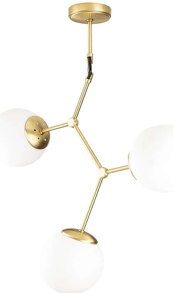 Φωτιστικό Οροφής Damar 892OPV1637 55x15x65cm 3xE27 40W Gold-White Opviq