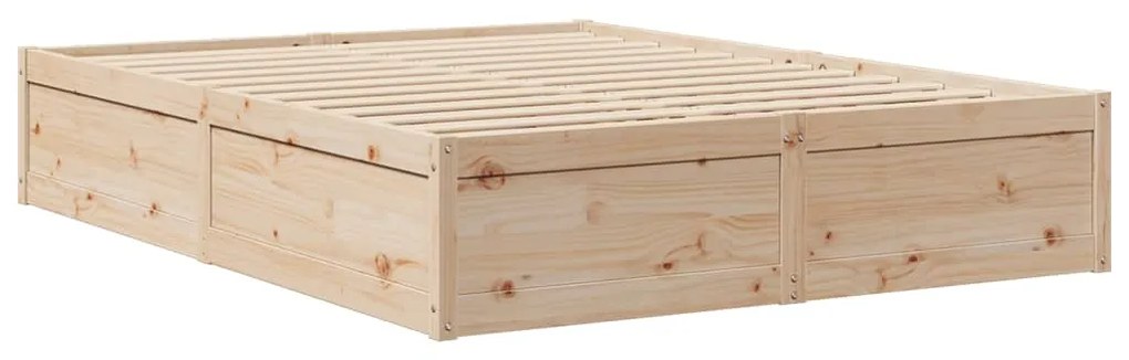 Σκελετός Κρεβατιού Χωρίς Στρώμα 140x200 εκ Μασίφ Ξύλο Πεύκου 3282375