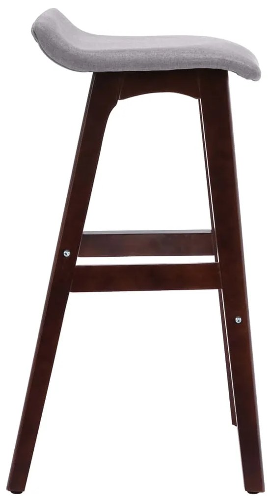 vidaXL Καρέκλες Μπαρ 2 τεμ. Ανοιχτό Γκρι Υφασμάτινες