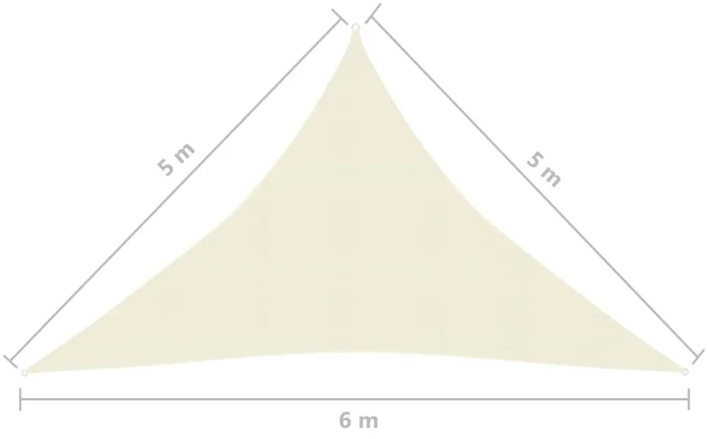 Πανί Σκίασης Κρεμ 5 x 5 x 6 μ. από HDPE 160 γρ./μ² - Κρεμ