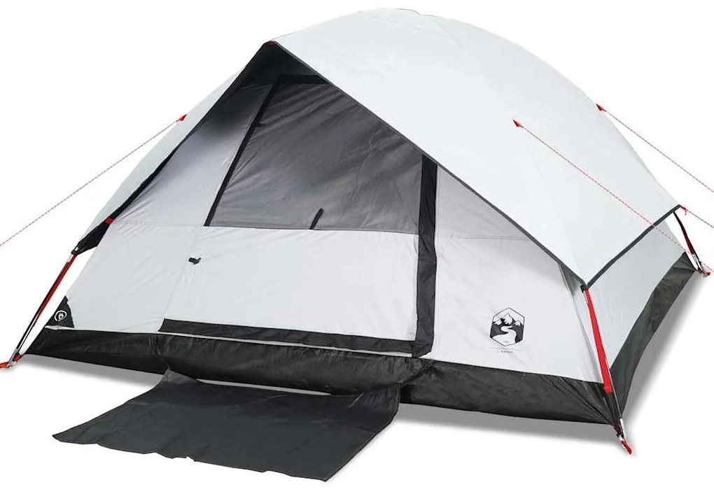 vidaXL Σκηνή Οικογενειακή 6 Ατόμων Αδιάβροχη Λευκή Ύφασμα Συσκότισης