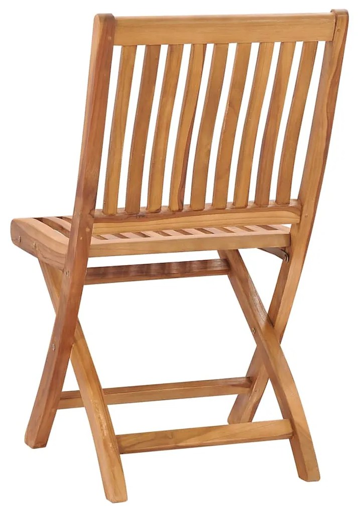 vidaXL Καρέκλες Κήπου Πτυσσόμενες 4 τεμ. Μασίφ Ξύλο Teak