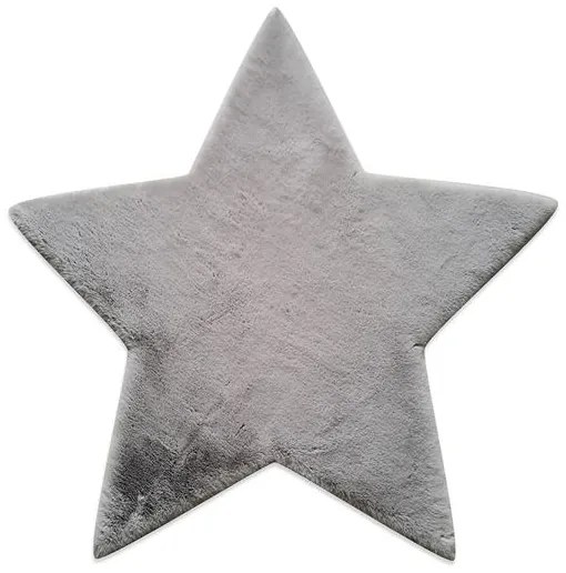 Χαλί Puffy FC6 Light Grey Star Αντιολισθηρό 120 x 120 Στρόγγυλο