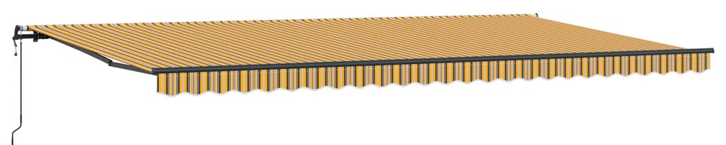 vidaXL Ανασυρόμενη τέντα Ριγέ Πολύχρωμη 600x350 εκ.