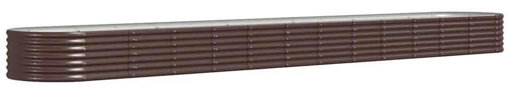 vidaXL Ζαρντινιέρα Καφέ 512x80x36 εκ. Γαλβανισμένος χάλυβας