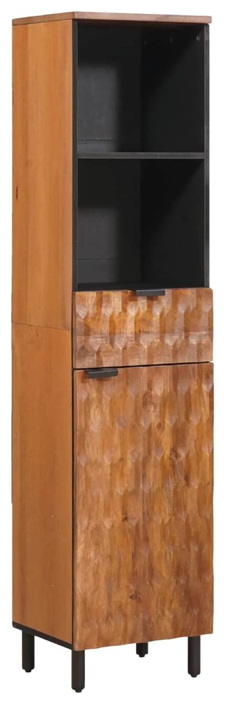 vidaXL Σετ Μπάνιου με συρτάρι με ράφι Καφέ Ακακία Στερεό ξύλο μάνγκο