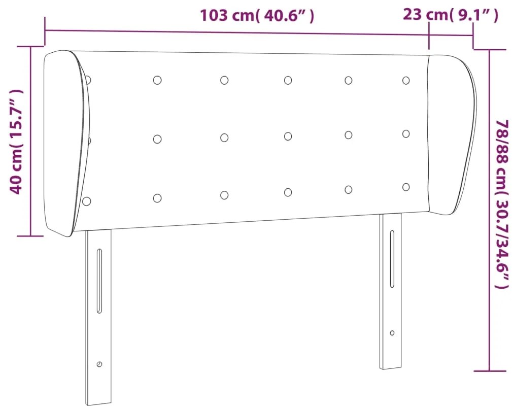 Κεφαλάρι με Πτερύγια Σκούρο Πράσινο 103x23x78/88 εκ. Βελούδινο 3117623