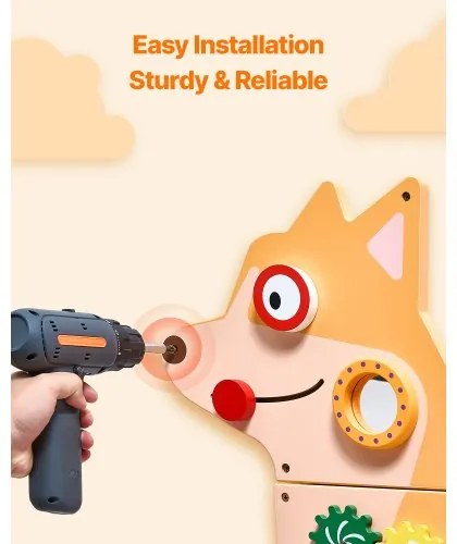 VEVOR Puppy Activity Wall Busy Board Panels 12 Activities Sensory Wall Panel