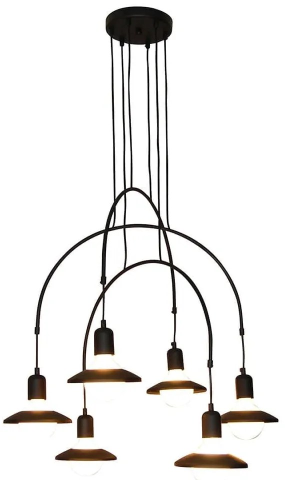 Φωτιστικό Οροφής Κρεμαστό Led HL-3528-6 77-3826 Everdina Black  Homelighting Metal
