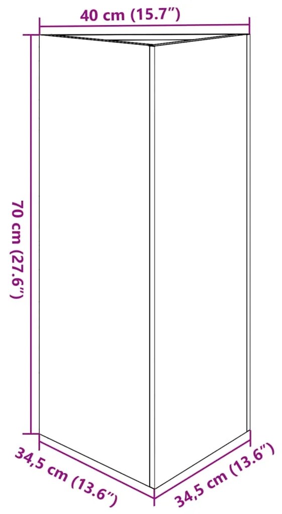 ΖΑΡΝΤΙΝΙΕΡΑ ΚΗΠΟΥ ΛΕΥΚΗ ΤΡΙΓΩΝΟ 40X34,5X70ΕΚ ΑΠΟ ΑΤΣΑΛΙ 851159