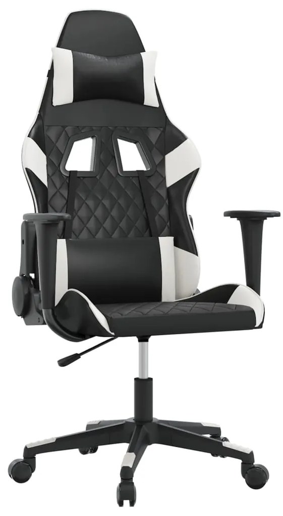 vidaXL Καρέκλα Gaming Μαύρο/Λευκό από Συνθετικό Δέρμα