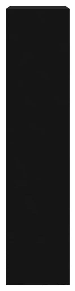 Παπουτσοθήκη Μαύρη 63 x 24 x 103 εκ. από Επεξεργασμένο Ξύλο - Μαύρο