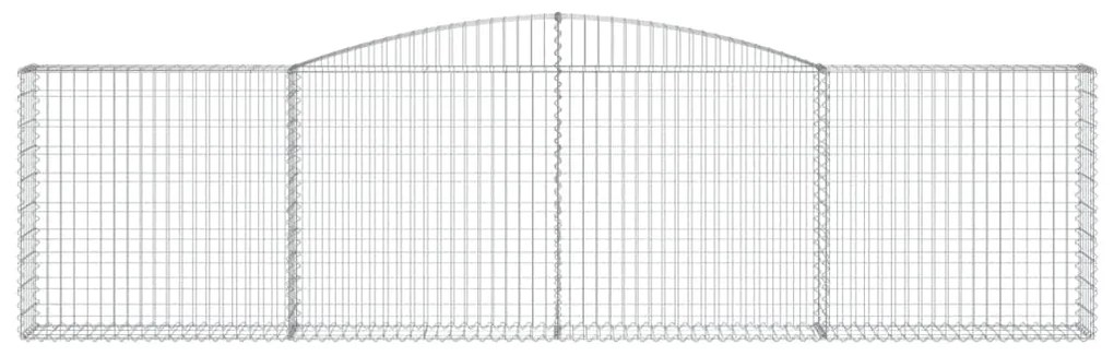 vidaXL Συρματοκιβώτια Τοξωτά 3 τεμ. 400x30x100/120 εκ. Γαλβαν. Ατσάλι