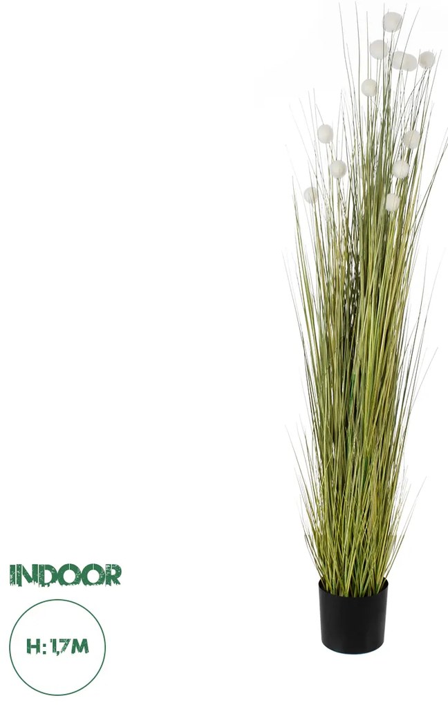20074 GloboStar® Artificial Garden ERIOPHORUM ANGUSTIFOLIUM COTTON GRASS 20074 Τεχνητό Διακοσμητικό Φυτό Γρασίδι του Βαμβακιού Υ170cm