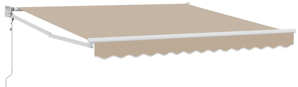 vidaXL Αυτόματη Ανασυρόμενη Τέντα Μπεζ 350x250 cm