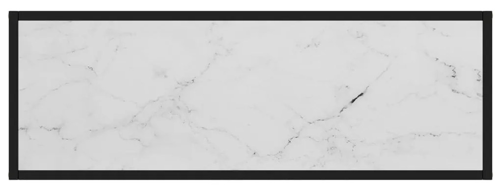 vidaXL Τραπέζι Κονσόλα Λευκό 100 x 35 x 75 εκ. από Ψημένο Γυαλί