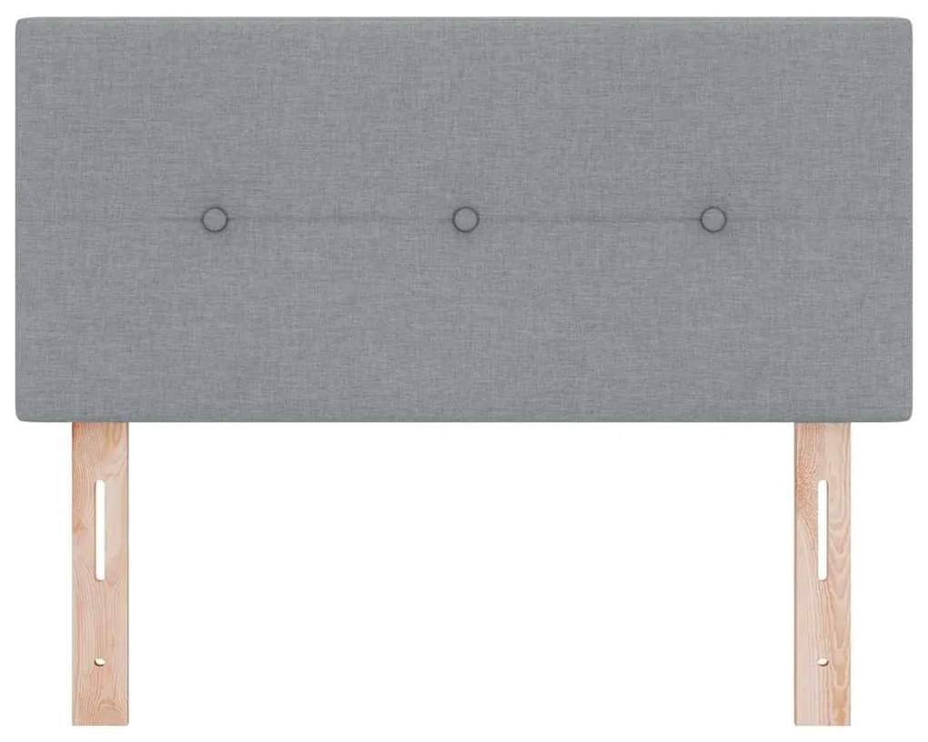 vidaXL LED κεφαλάρι με κεφαλάρι Ανοιχτό γκρι 100 cm Πολυεστέρας