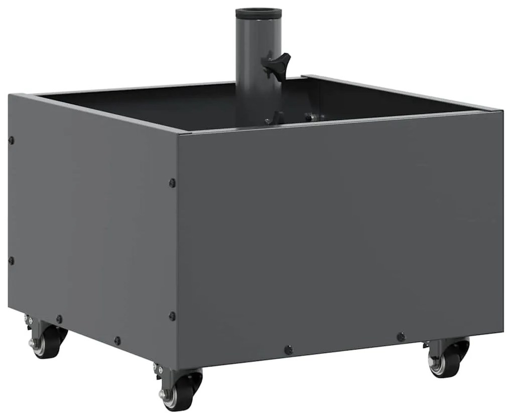 vidaXL Βάση Παρασόλ με Γλάστρα Ανθρακί 45 x 45 x 45 cm Ατσάλι