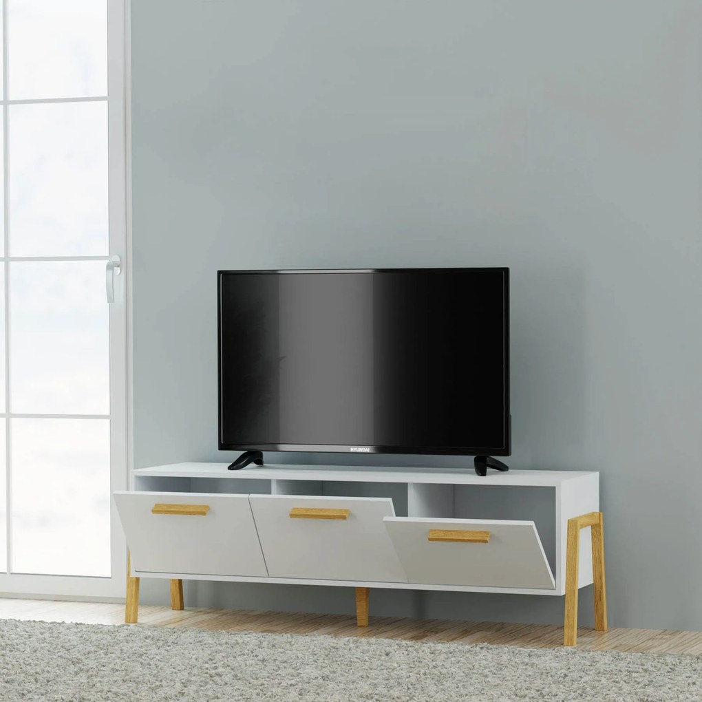 Έπιπλο Τηλεόρασης Belle Λευκό 149.5x41x49cm - TO-BELLETV3KWHITE - TO-BELLETV3KWHITE