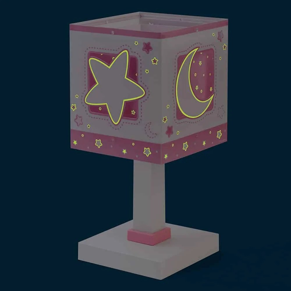 MoonLight Pink κομοδίνου παιδικό φωτιστικό (63231[S]) - 63231S - 63231S