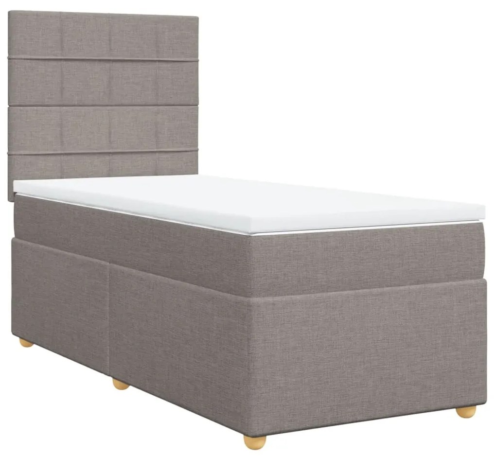 ΚΡΕΒΑΤΙ BOXSPRING ΜΕ ΣΤΡΩΜΑ TAUPE 80X200 ΕΚ. ΥΦΑΣΜΑΤΙΝΟ 3291111