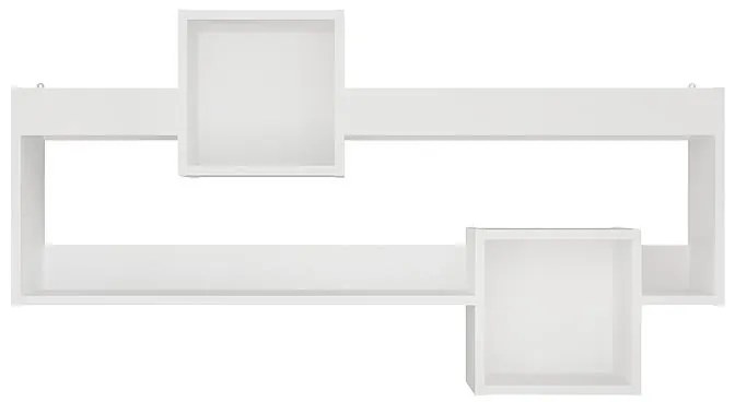 Ραφιέρα τοίχου Shellie μελαμίνης σε λευκή απόχρωση 120x28x65εκ 120x28x65 εκ.