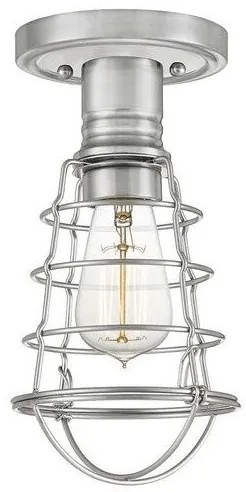 Πλαφονιέρα Φωτιστικό Οροφής 1xE27 Πλέγμα Mixon Elstead Lighting-QZ-MIXON-SF-BN-Νίκελ Ματ QZ-MIXON-SF-BN
