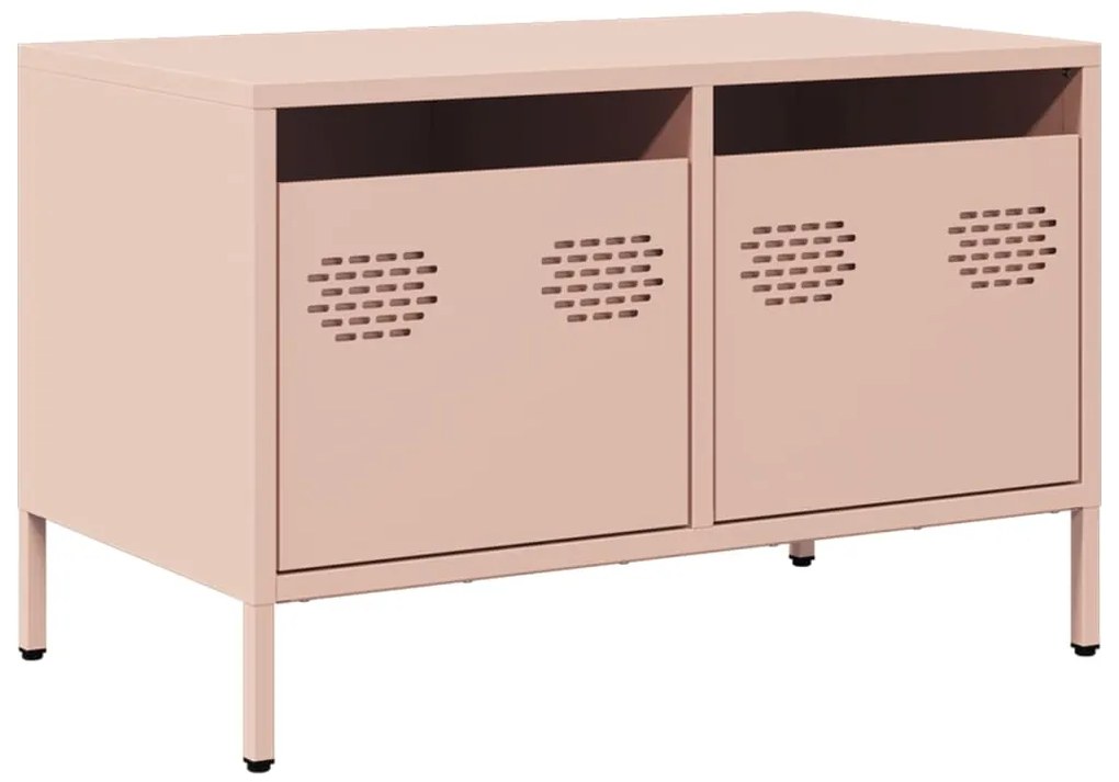 vidaXL Έπιπλο Τηλεόρασης Ροζ 68 x 39 x 43,5 εκ. Χάλυβας Ψυχρής Έλασης