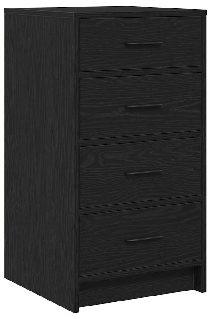 vidaXL Τραπέζι περιποίησης με συρτάρι 3 pcs Μαύρο 40 x 41 x 135 εκ.