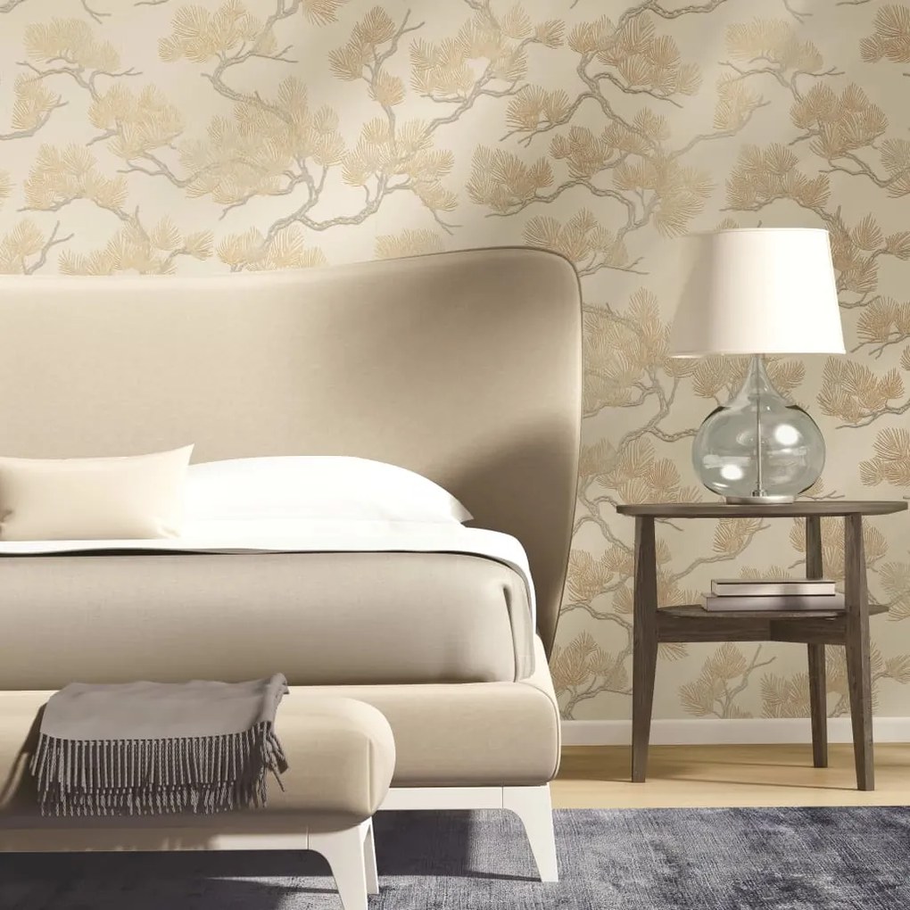 DUTCH WALLCOVERINGS Ταπετσαρία Τοίχου Πεύκο Κρεμ - Κρεμ