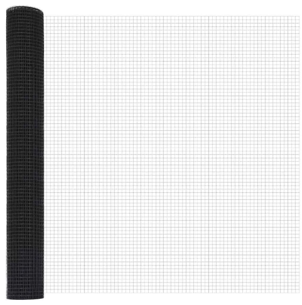 vidaXL Συγκολλητός φράχτης από σύρμα Γκρι 1.2 x 25 m Ατσάλι