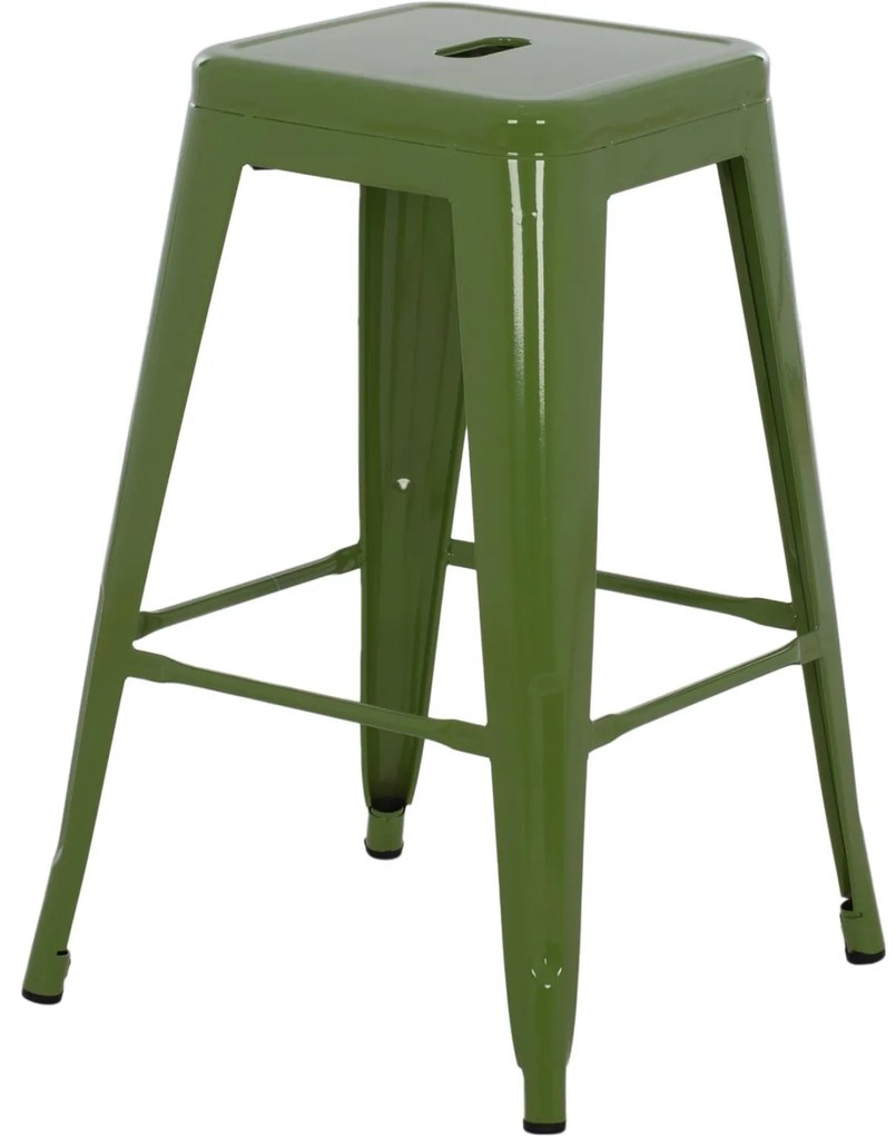 Σκαμπό μπαρ MELITA Μεσαίου ύψους Μεταλλικό σε Light Olive Green 43x43x67Yεκ. 43x43x67 εκ.